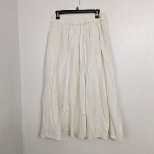 Long flowy white skirt